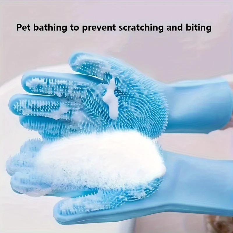 Pet Supplies App - Multifunctional Silicone Pet Grooming Gloves Hair