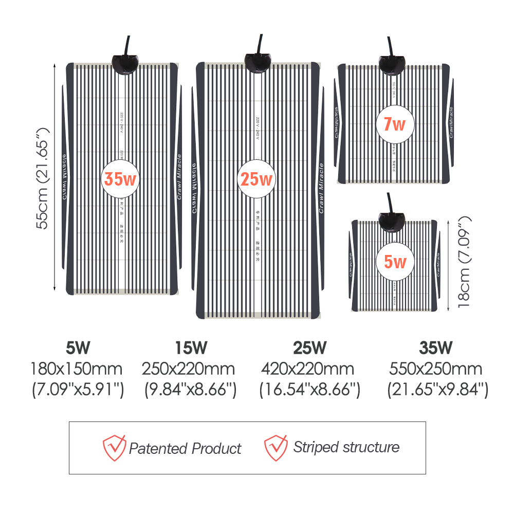 5W 15W 25W 35W Graphene Reptil - Reptile Heating Mat review and price