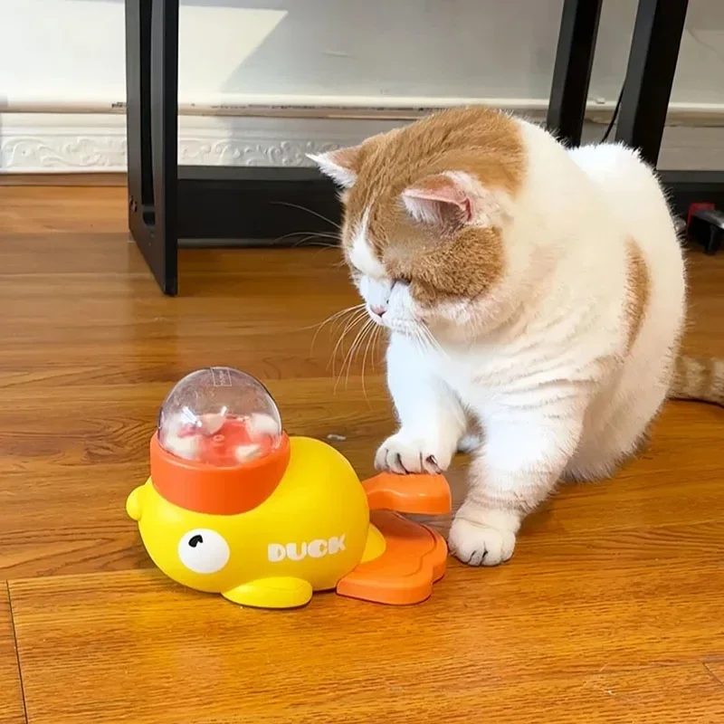 Yellow Duck-Shaped Interactive - Interactive Cat Toy review and price