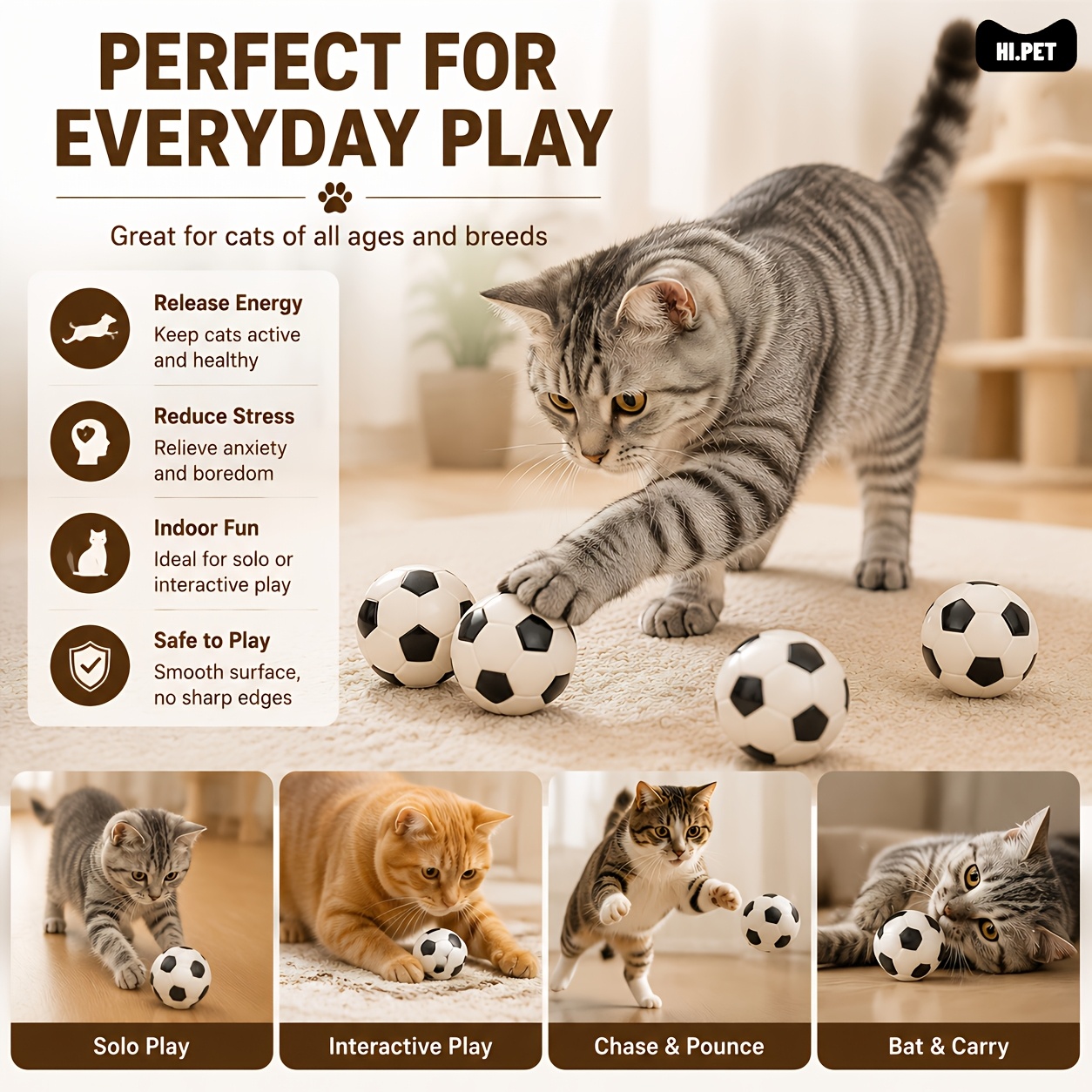 4pcs Cat Soccer Toy: Interacti - Interactive Cat Toy review and price