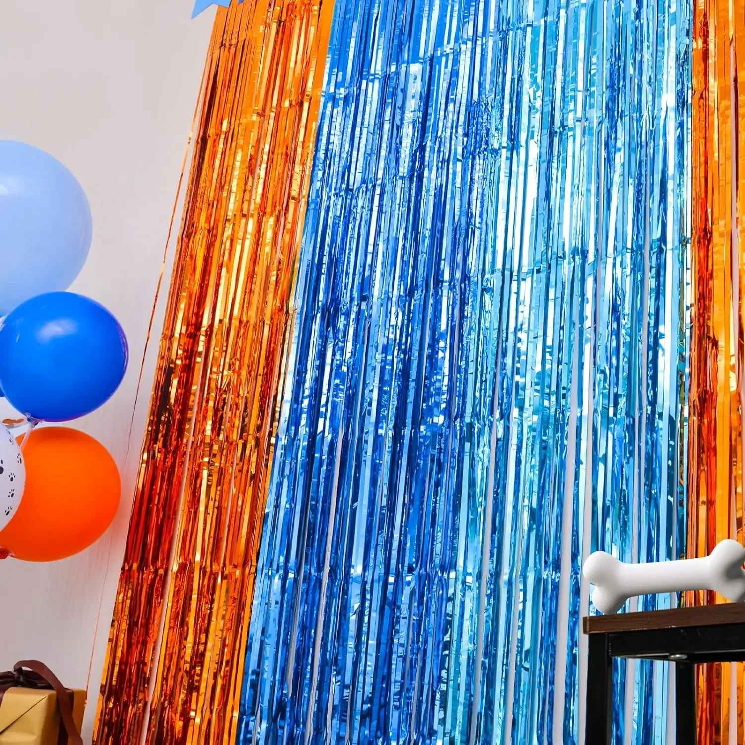 Orange Blue Dog Foil Fringe Cu - Pet Supplies App review and price